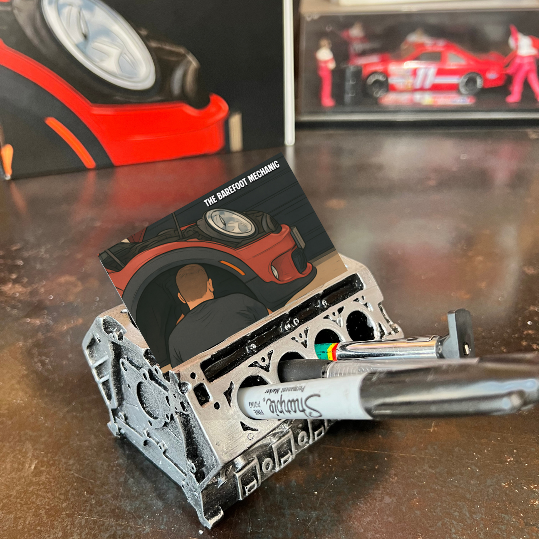 Engine Model Business Card & Pen Holder