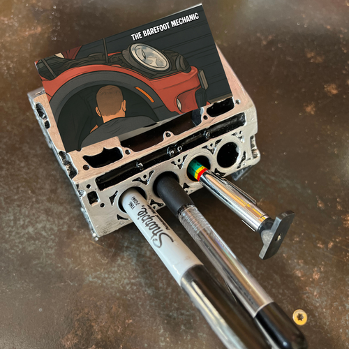 Engine Model Business Card & Pen Holder