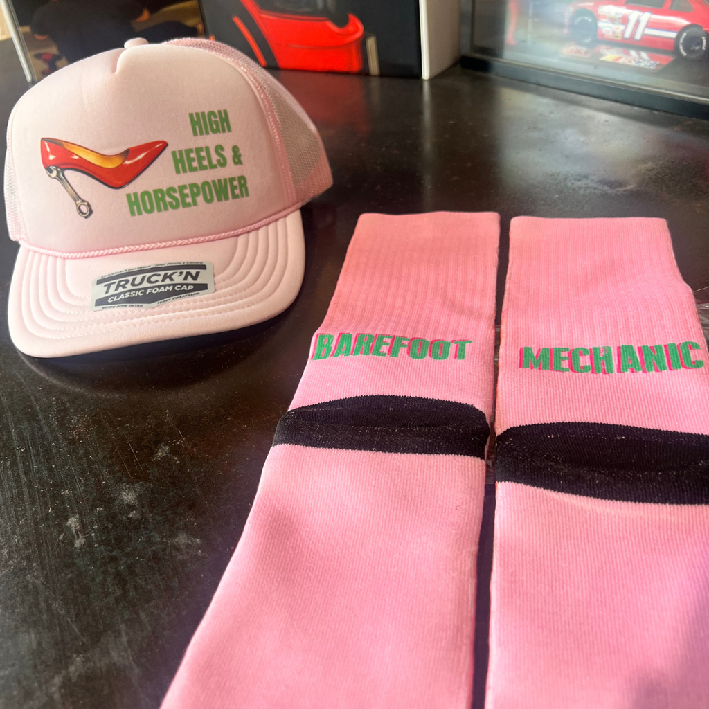 High Heels & Horsepower Custom Crew Socks
