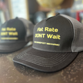 Flat Rate Don’t Wait Trucker Hat – The Barefoot Mechanic